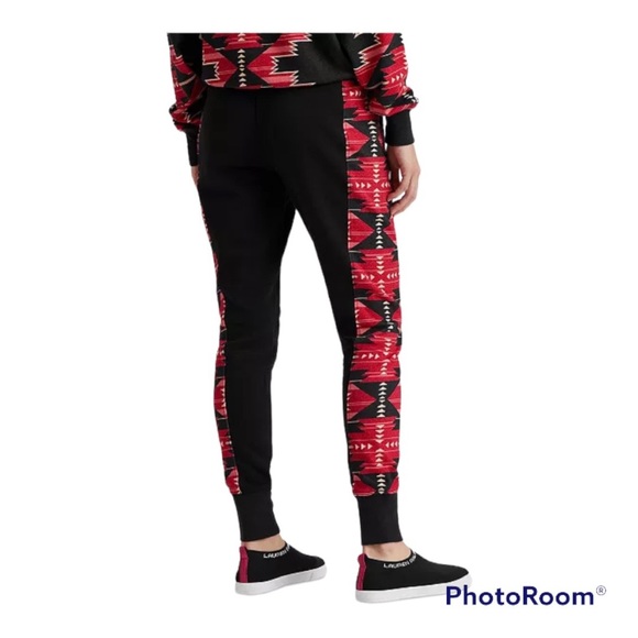 NWT LAUREN RALPH LAUREN Southwestern-Inspired Joggers (black label) S/P - Picture 2 of 5